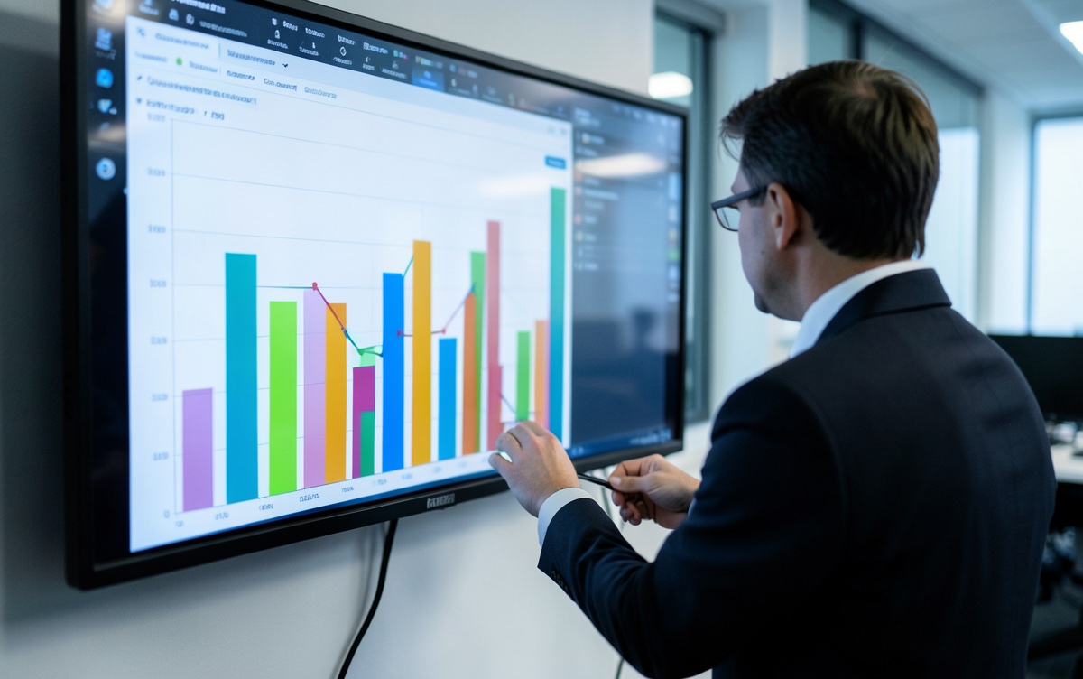 An analyst reviewing an operations dashboard